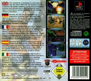 Agent Armstrong (EU) box cover back